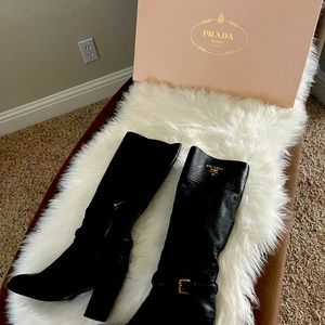 Authentic Prada knee high riding boots Sz. 40.5
